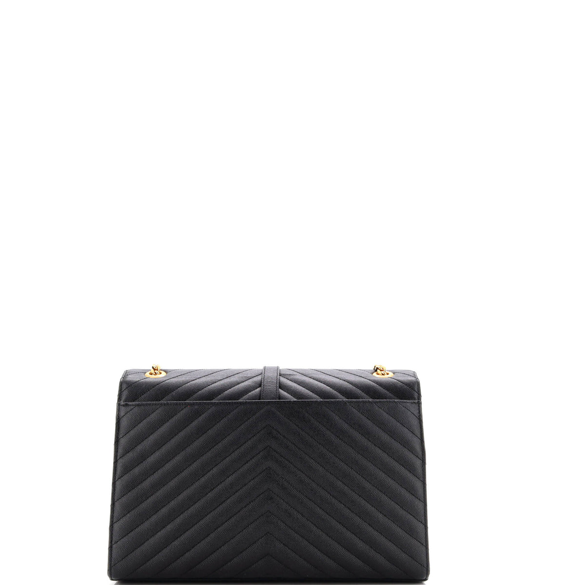 Classic Monogram Envelope Satchel Matelasse Chevron Leather Large