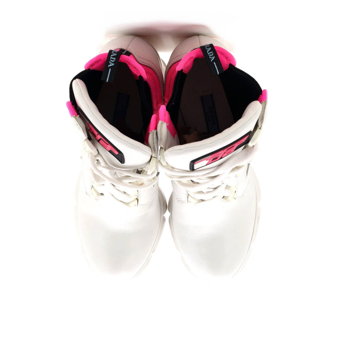 Women's Heeled Lug Sole Combat Boots Leather and Neoprene