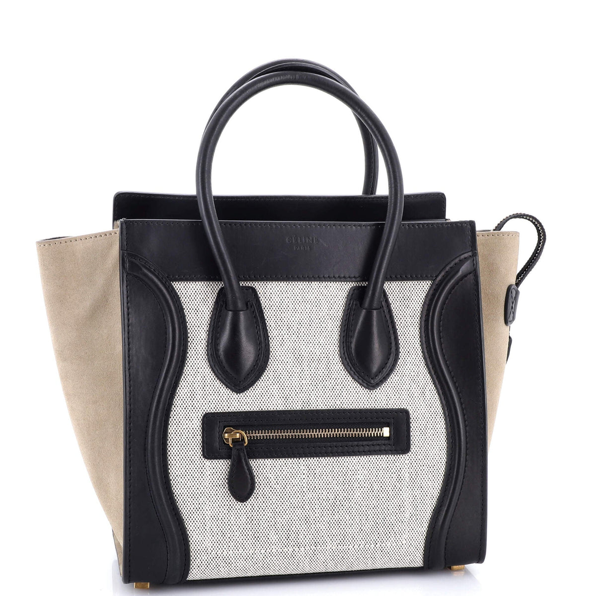 Luggage Bag Canvas and Leather Mini