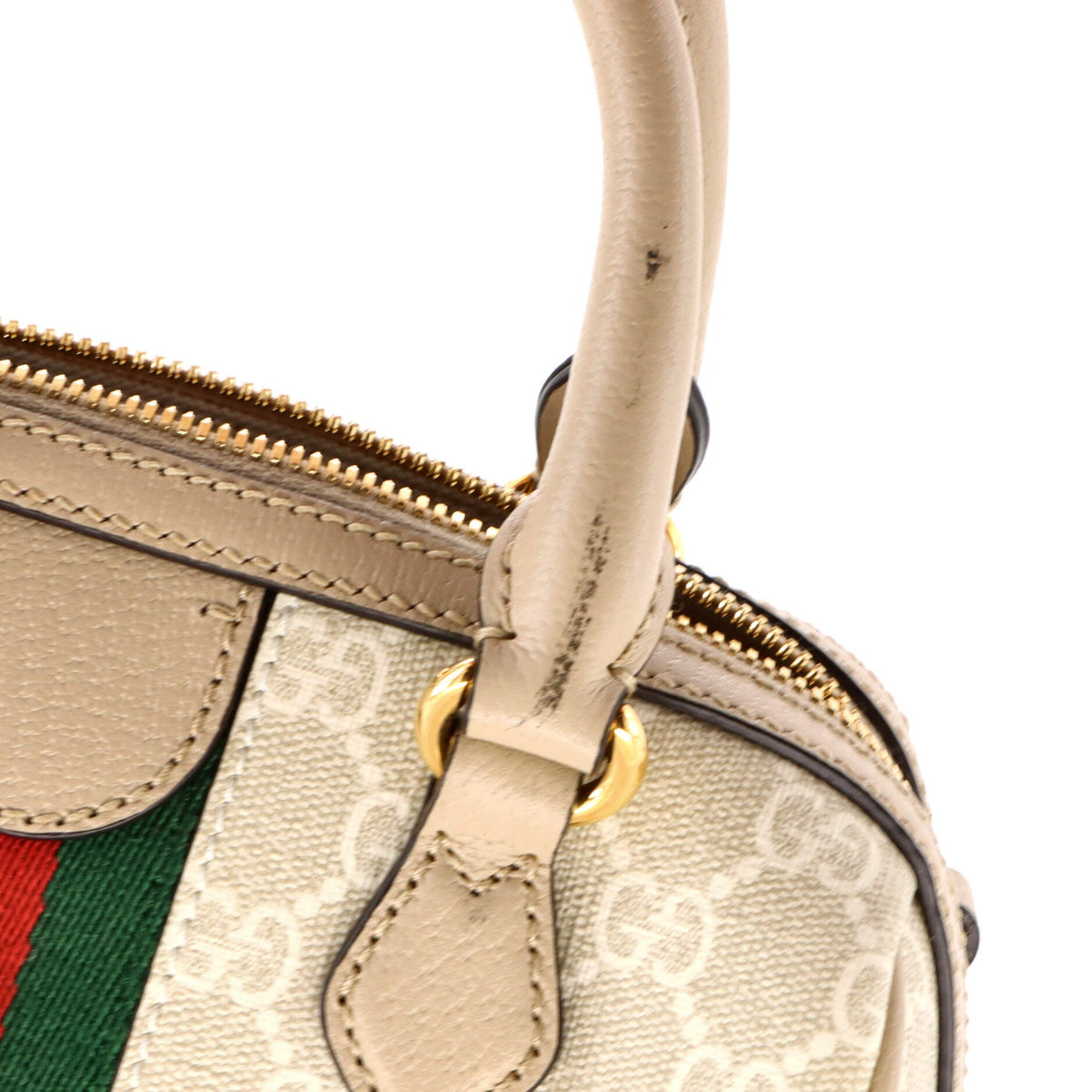 Ophidia Convertible Boston Bag GG Coated Canvas Mini