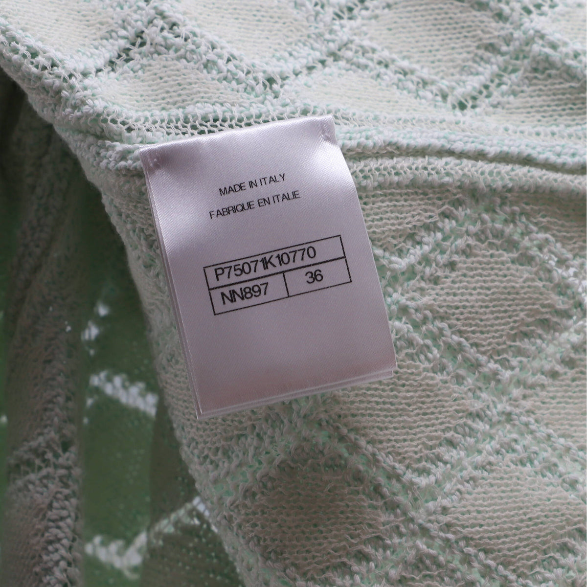 Women's CC Crystal Buttons Two Pocket Crewneck Cardigan Cotton Blend