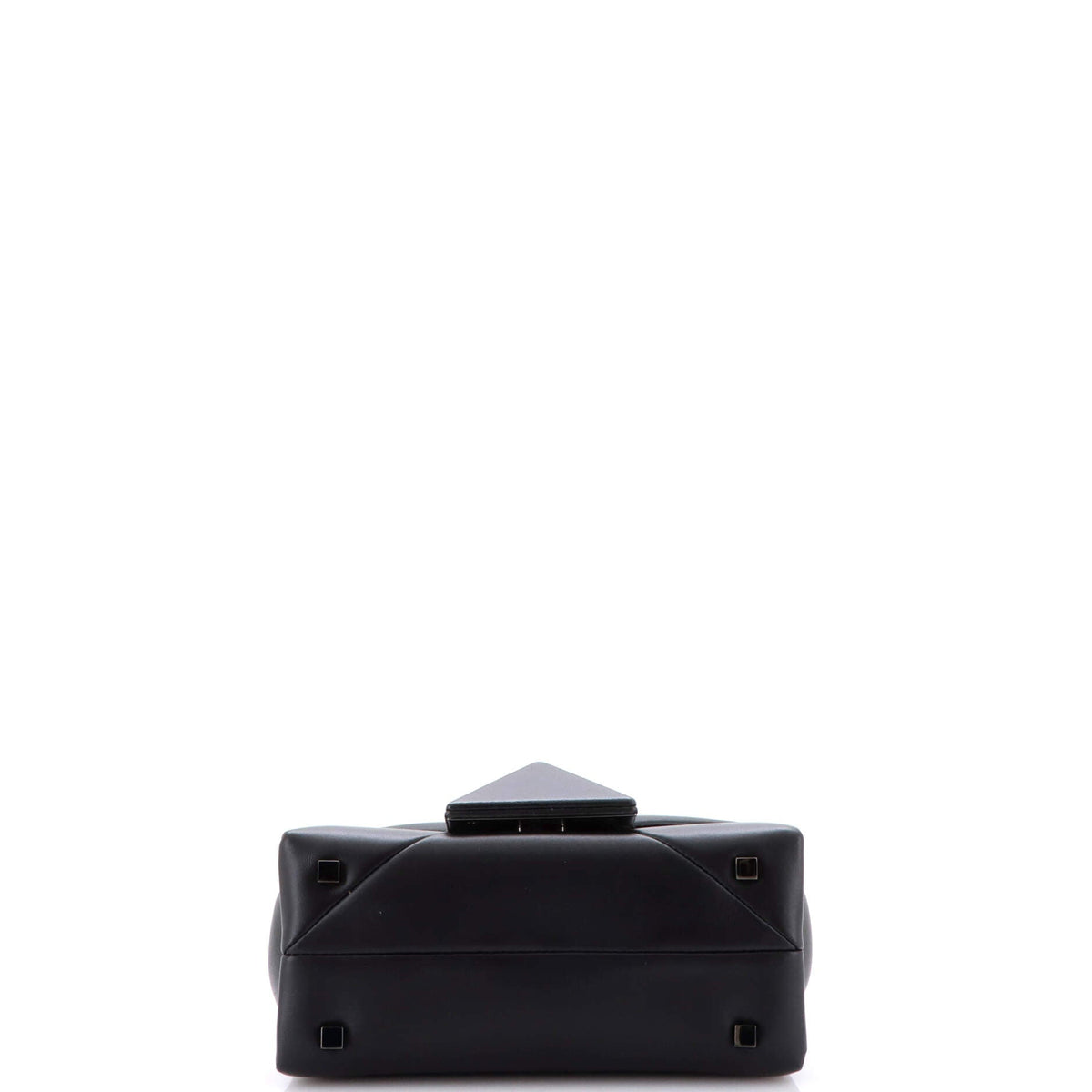 One Stud Top Handle Flap Bag Leather Mini