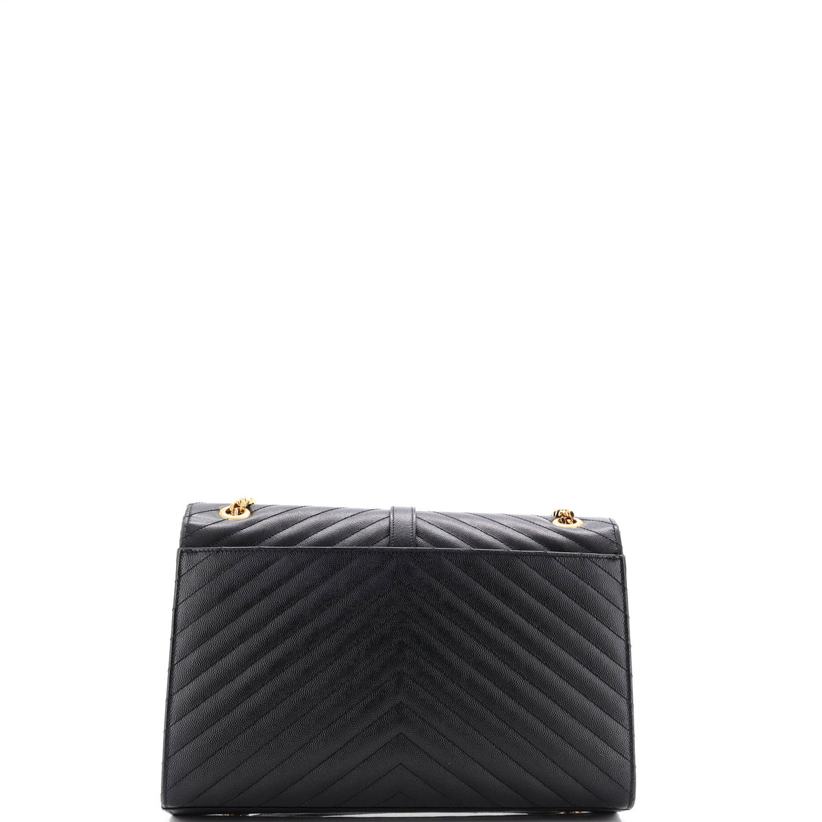 Classic Monogram Envelope Satchel Matelasse Chevron Leather Large