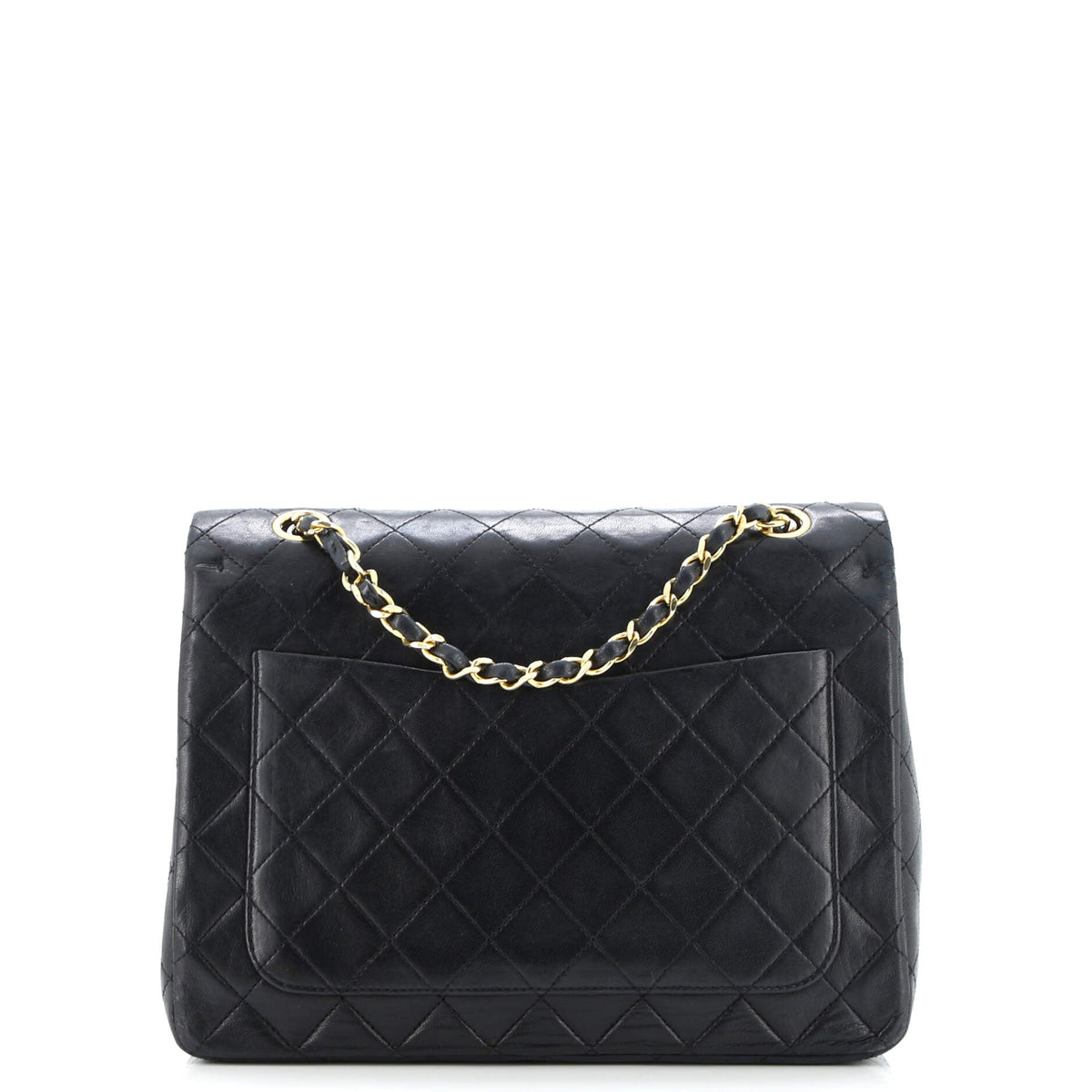 Vintage Square Classic Double Flap Bag Quilted Leather Medium