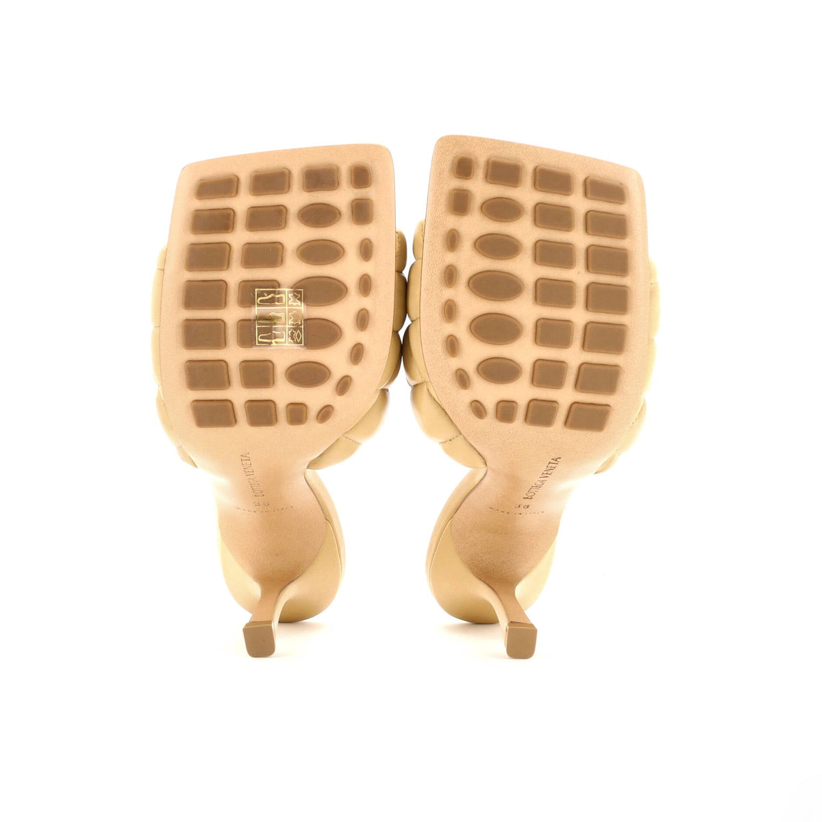 Women's The Padded Heeled Sandals Quilted Leather