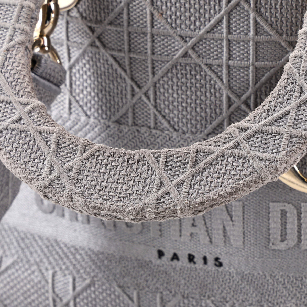Lady D-Lite Bag Cannage Embroidered Canvas Medium