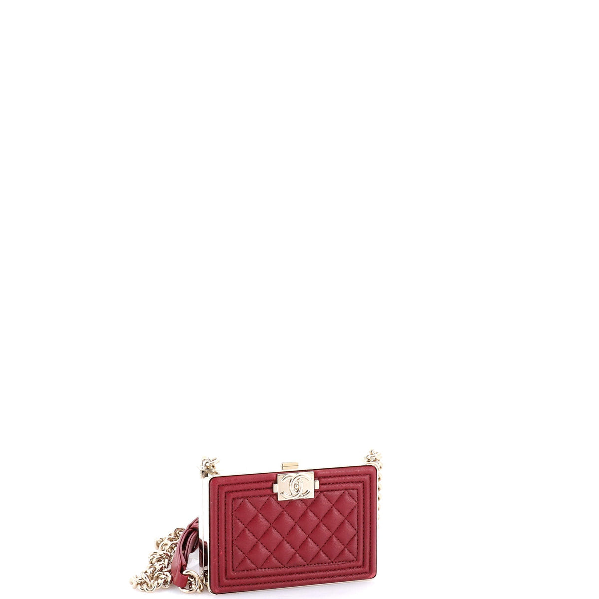 Boy Chain Box Minaudiere Quilted Lambskin