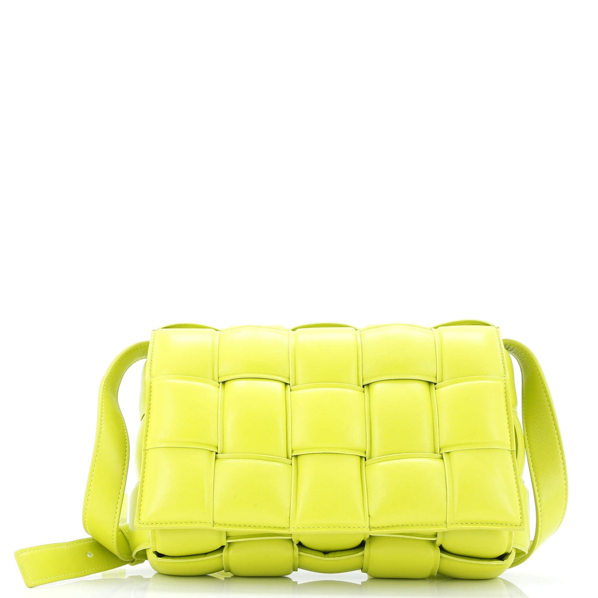 Cassette Crossbody Bag Padded Maxi Intrecciato Leather