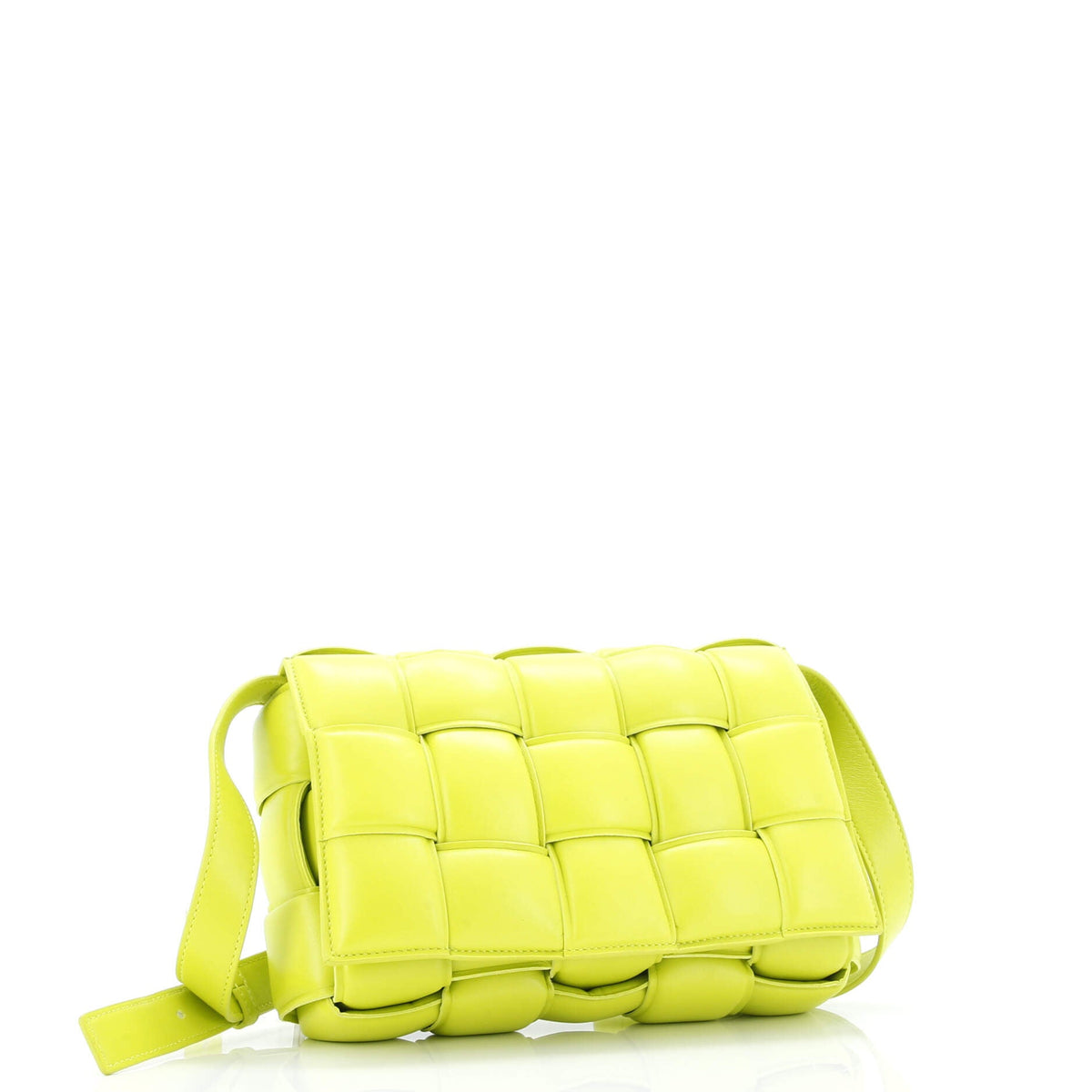 Cassette Crossbody Bag Padded Maxi Intrecciato Leather