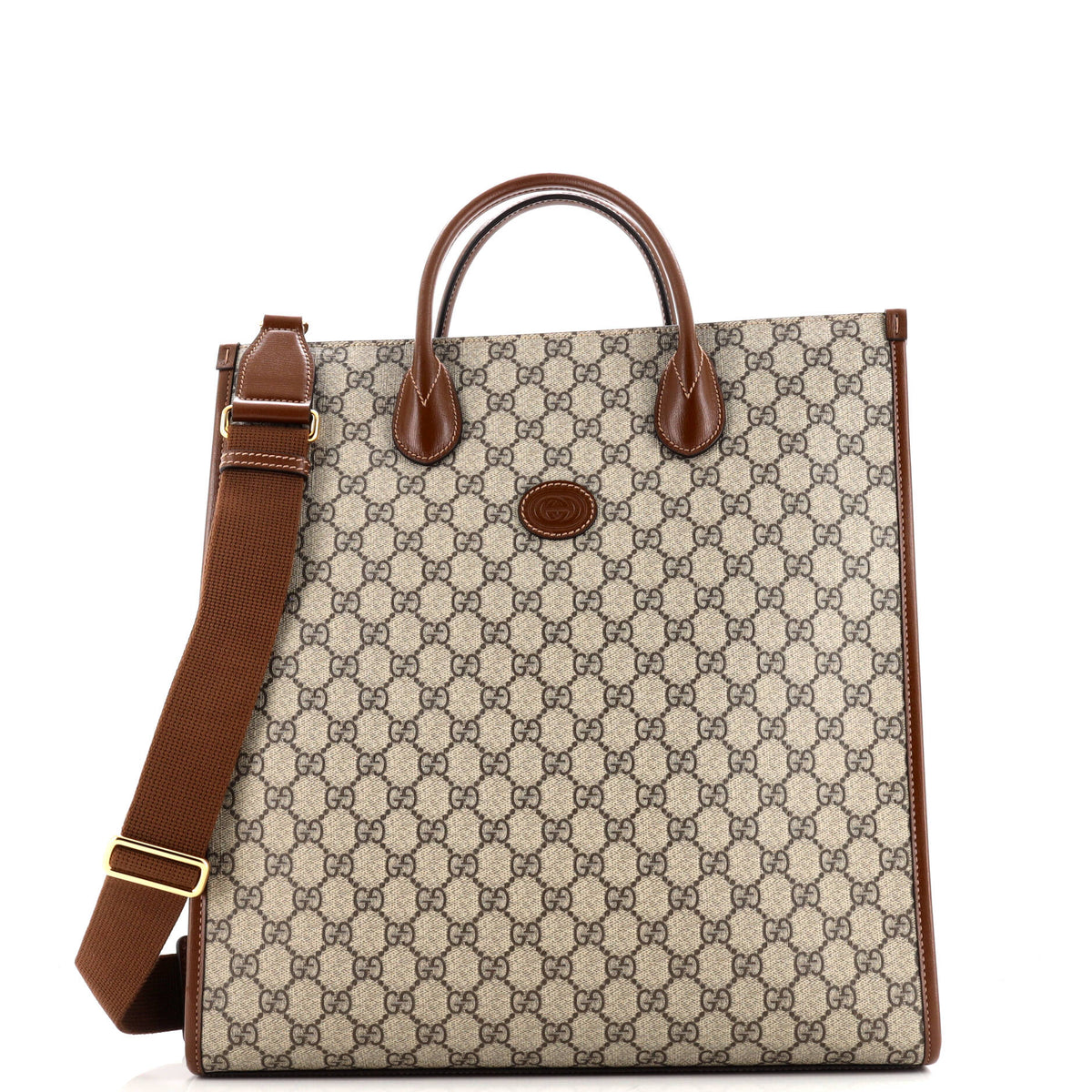 Interlocking G Tote GG Coated Canvas Vertical