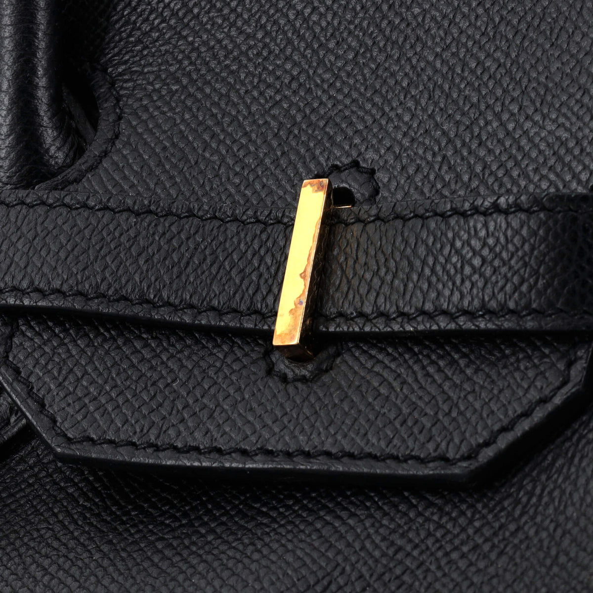 Birkin Handbag Noir Epsom with Gold Hardware 35
