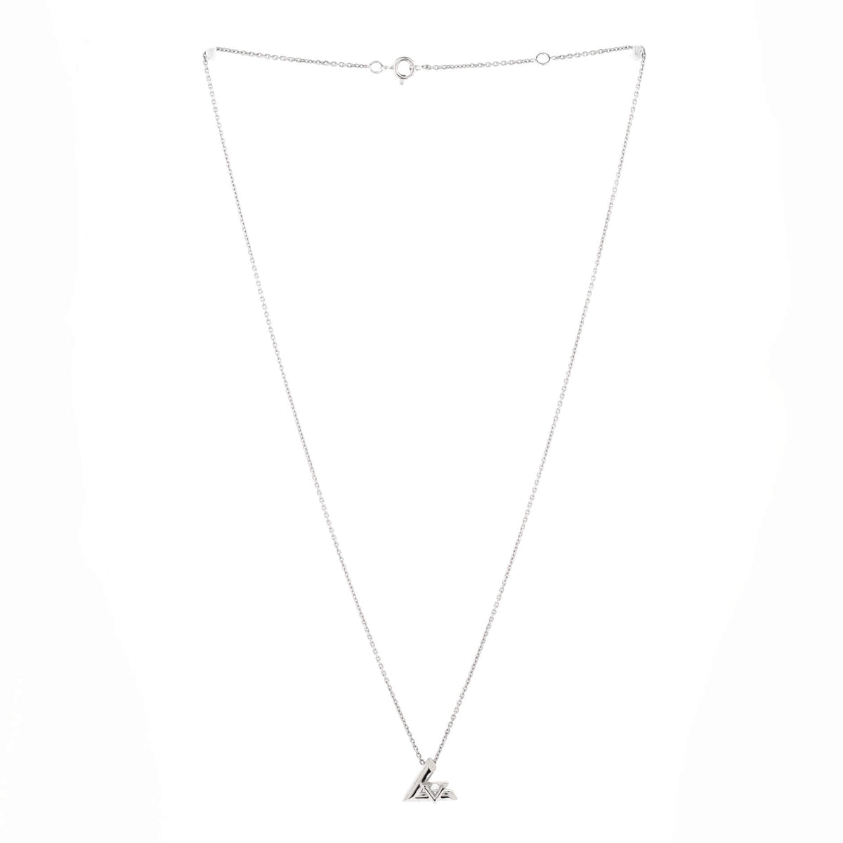 LV Volt One Pendant Necklace 18K White Gold with Diamond Small