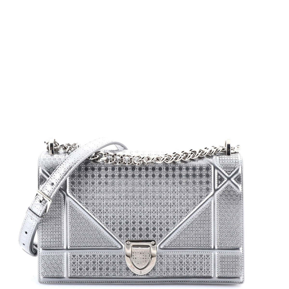Diorama Flap Bag Cannage Embossed Calfskin Medium