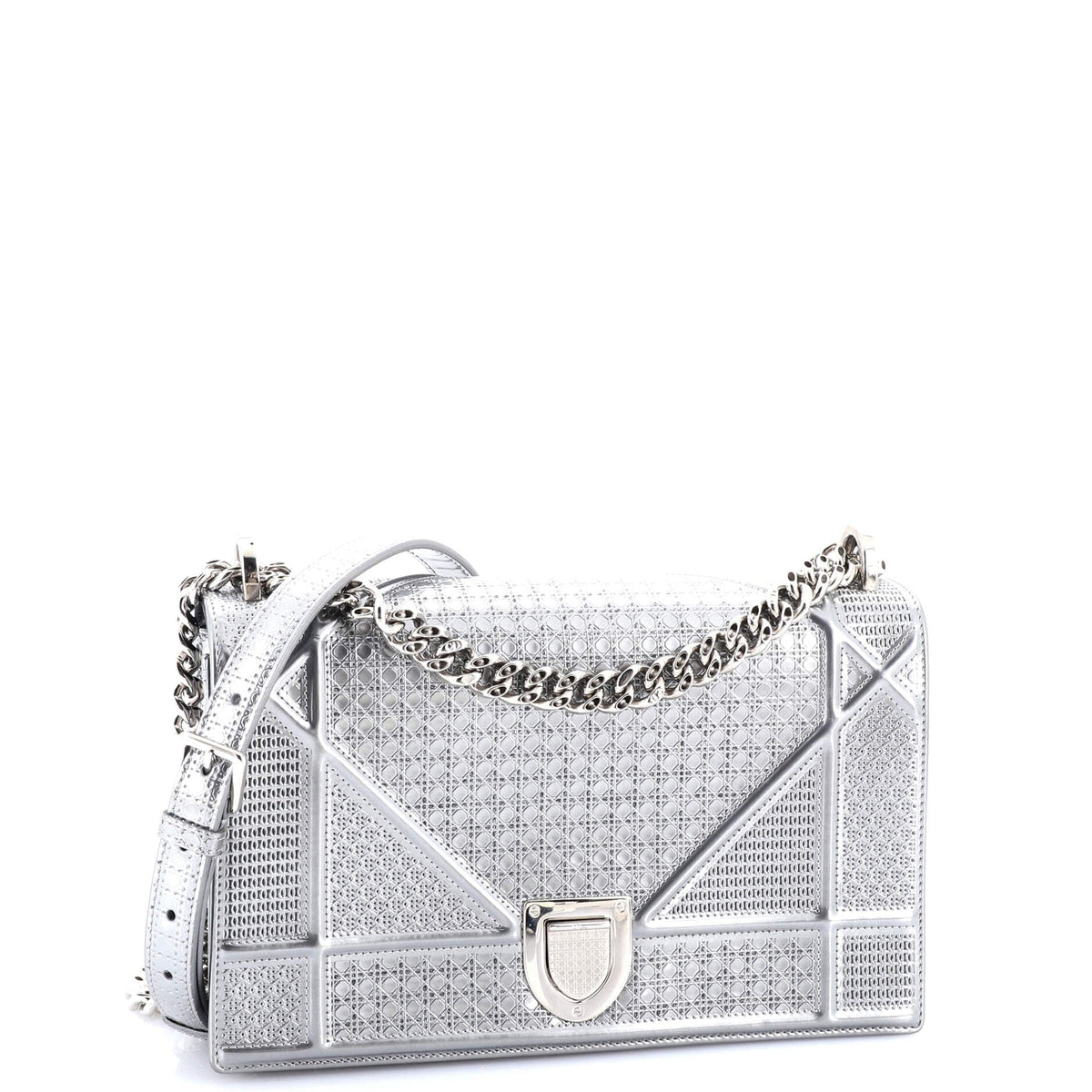 Diorama Flap Bag Cannage Embossed Calfskin Medium