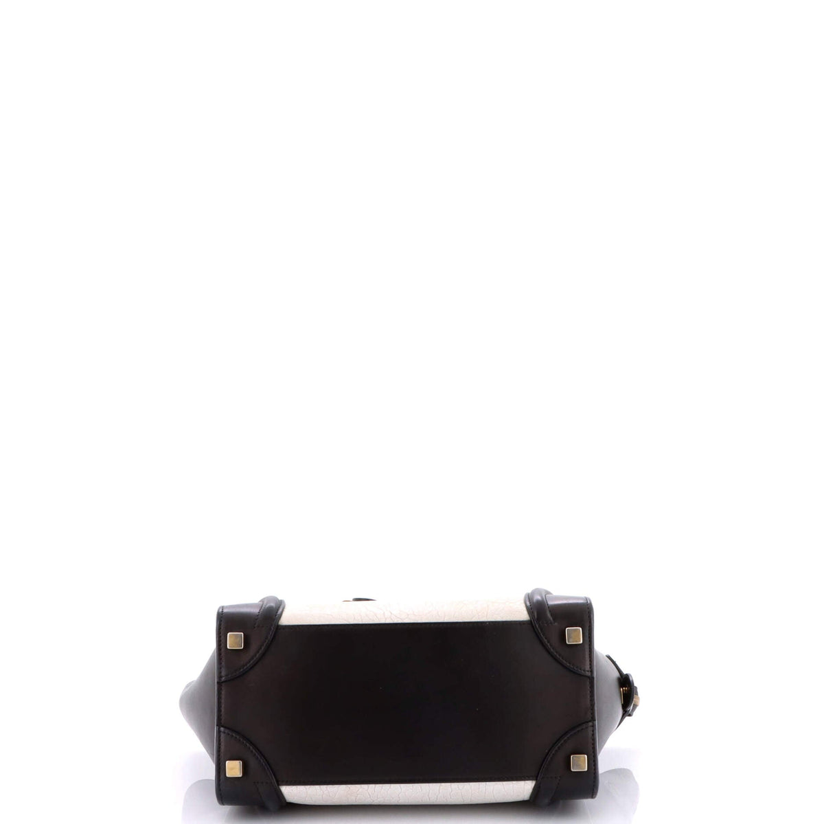 Bicolor Luggage Bag Leather Micro