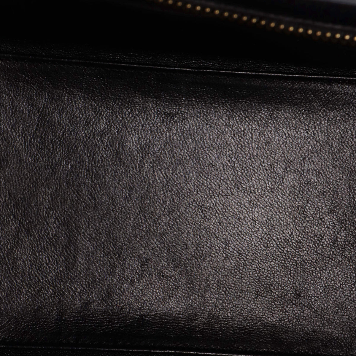 Bicolor Luggage Bag Leather Micro