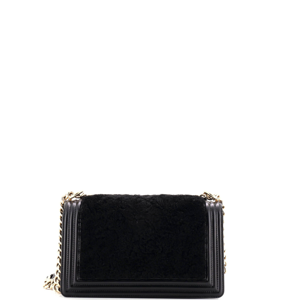 Boy Flap Bag Shearling with Leather Old Medium