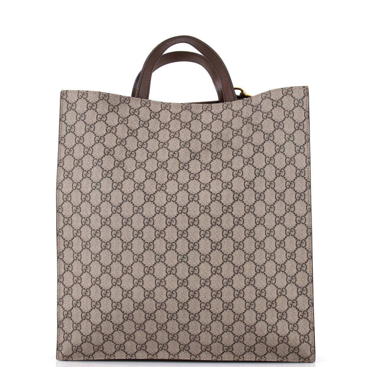 Courrier Convertible Soft Open Tote GG Coated Canvas with Applique North South