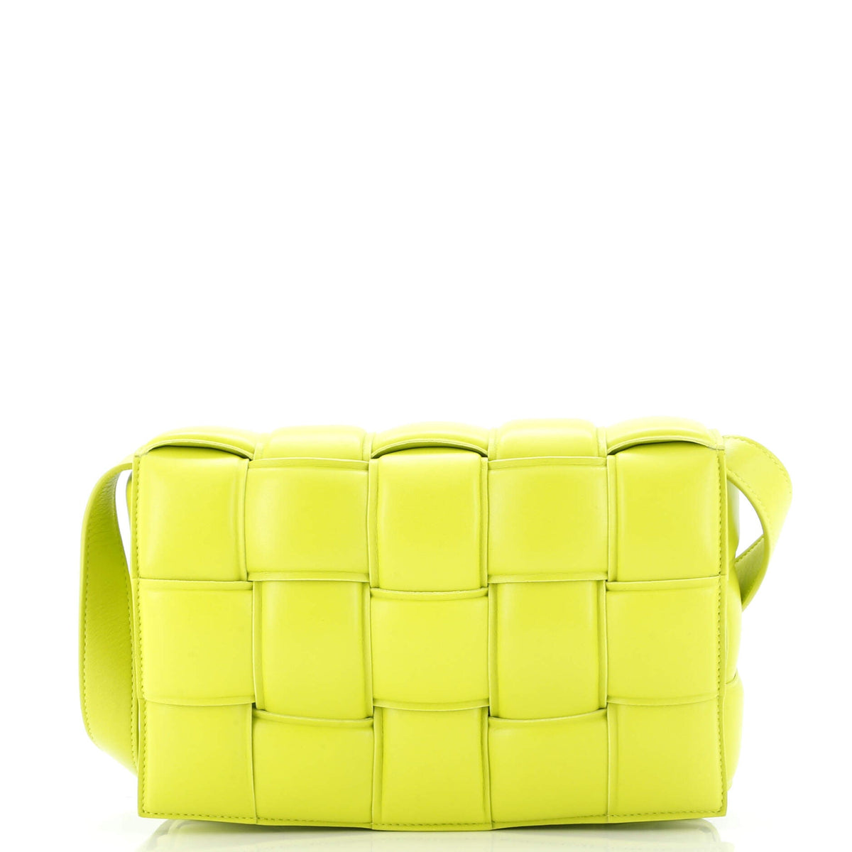 Cassette Crossbody Bag Padded Maxi Intrecciato Leather
