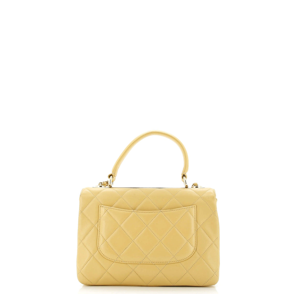 Trendy CC Top Handle Bag Quilted Lambskin Small