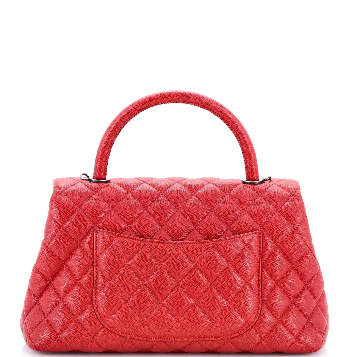 Coco Top Handle Bag Quilted Caviar Small