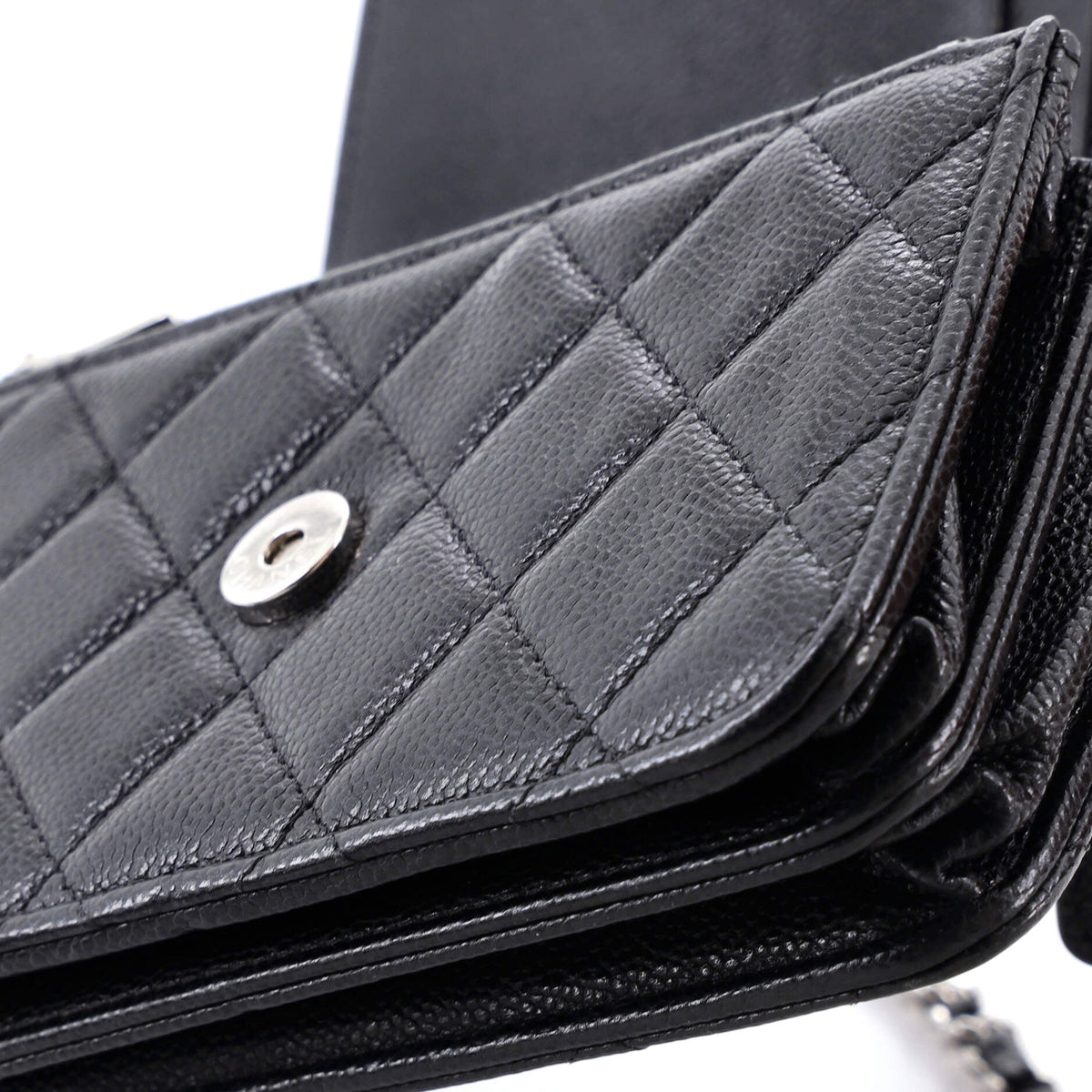 Wallet on Chain Quilted Caviar Mini