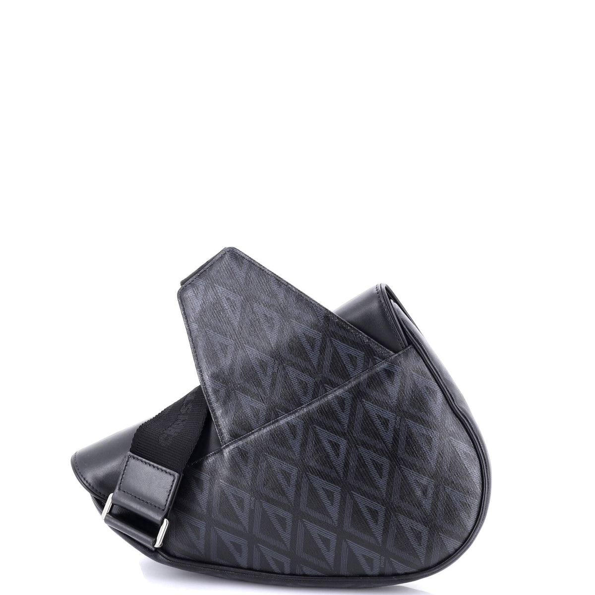 Saddle Crossbody Bag CD Diamond Coated Canvas and Leather