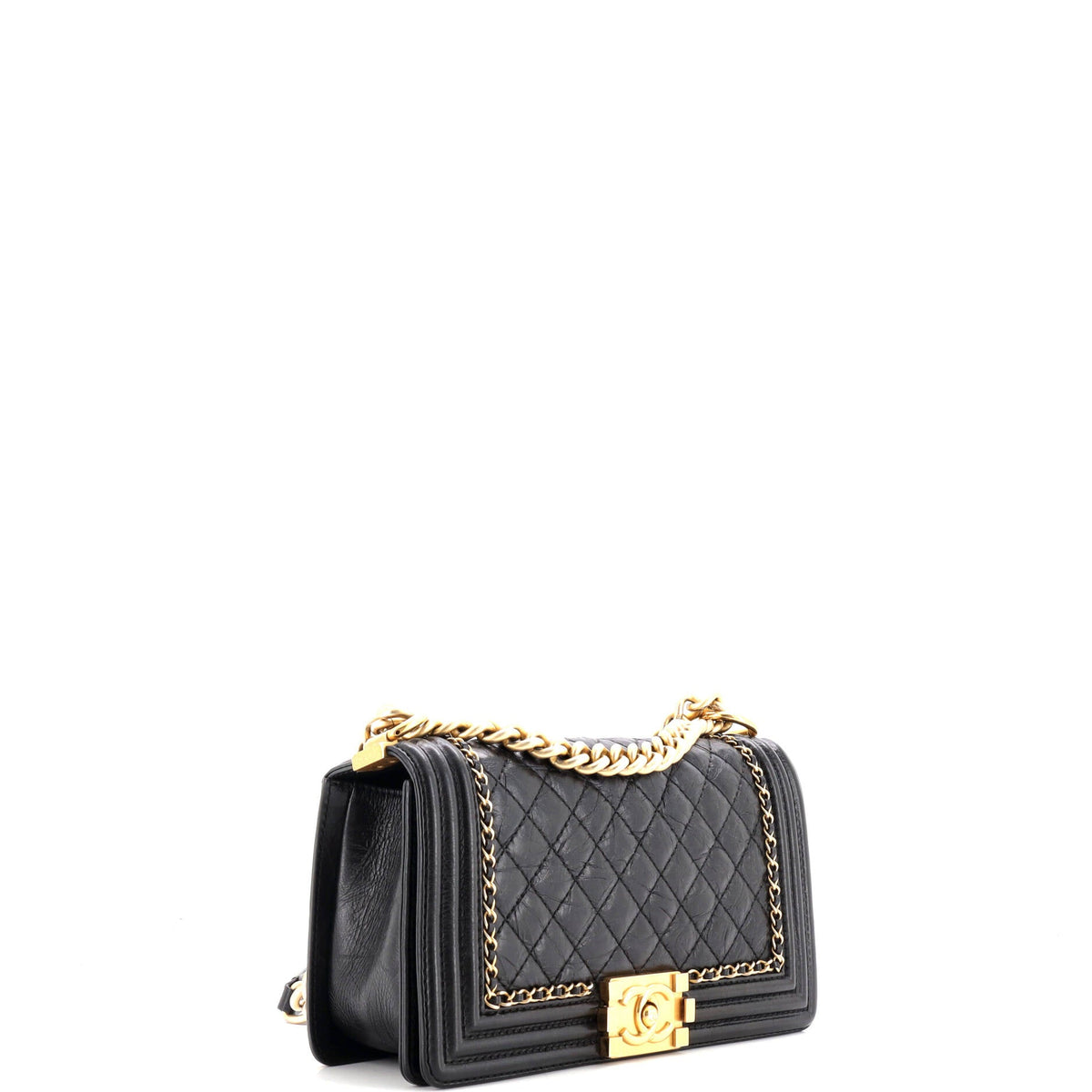 Jacket Boy Flap Bag Quilted Aged Calfskin Old Medium