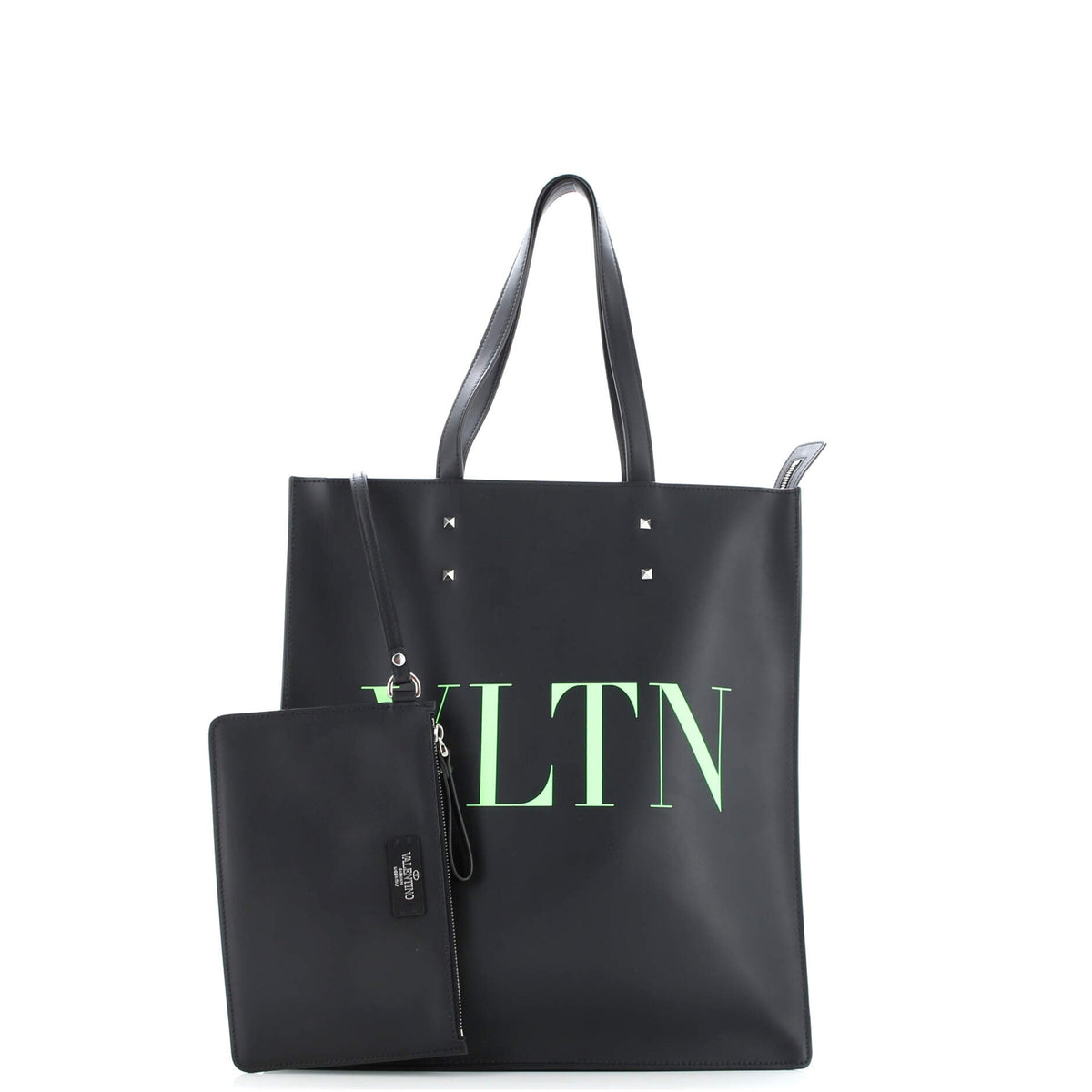 VLTN Rockstud Shopping Tote Printed Leather Tall