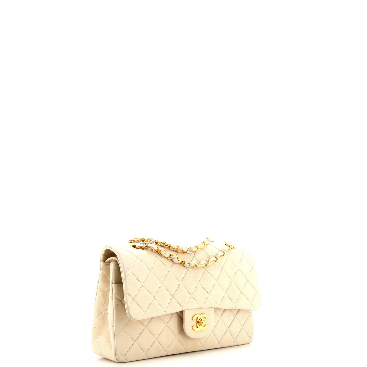 Vintage Classic Double Flap Bag Quilted Lambskin Medium