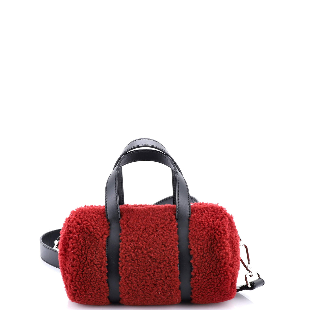 O'Lock Convertible Bowler Bag Shearling with Leather Mini