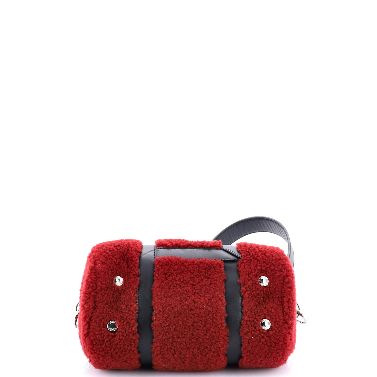 O'Lock Convertible Bowler Bag Shearling with Leather Mini