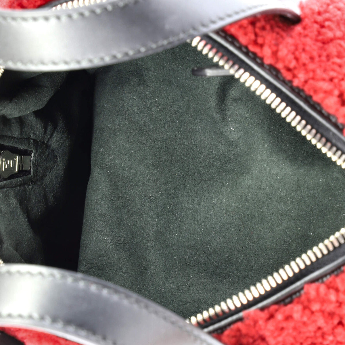 O'Lock Convertible Bowler Bag Shearling with Leather Mini