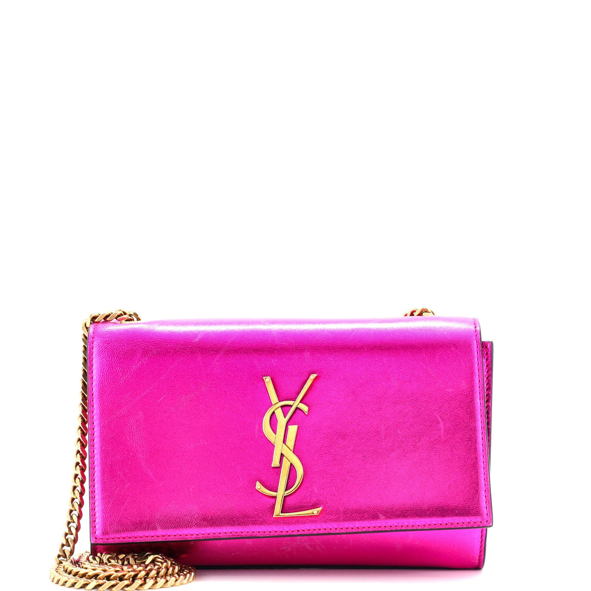 Classic Monogram Crossbody Bag Metallic Leather Medium