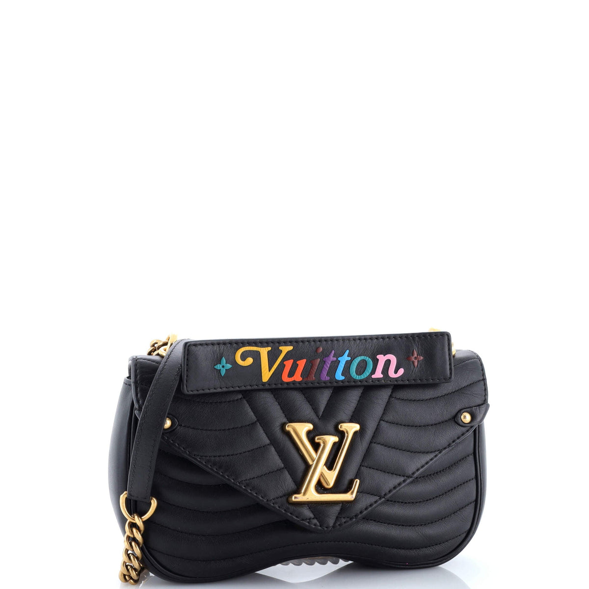 New Wave Chain Bag Quilted Leather MM