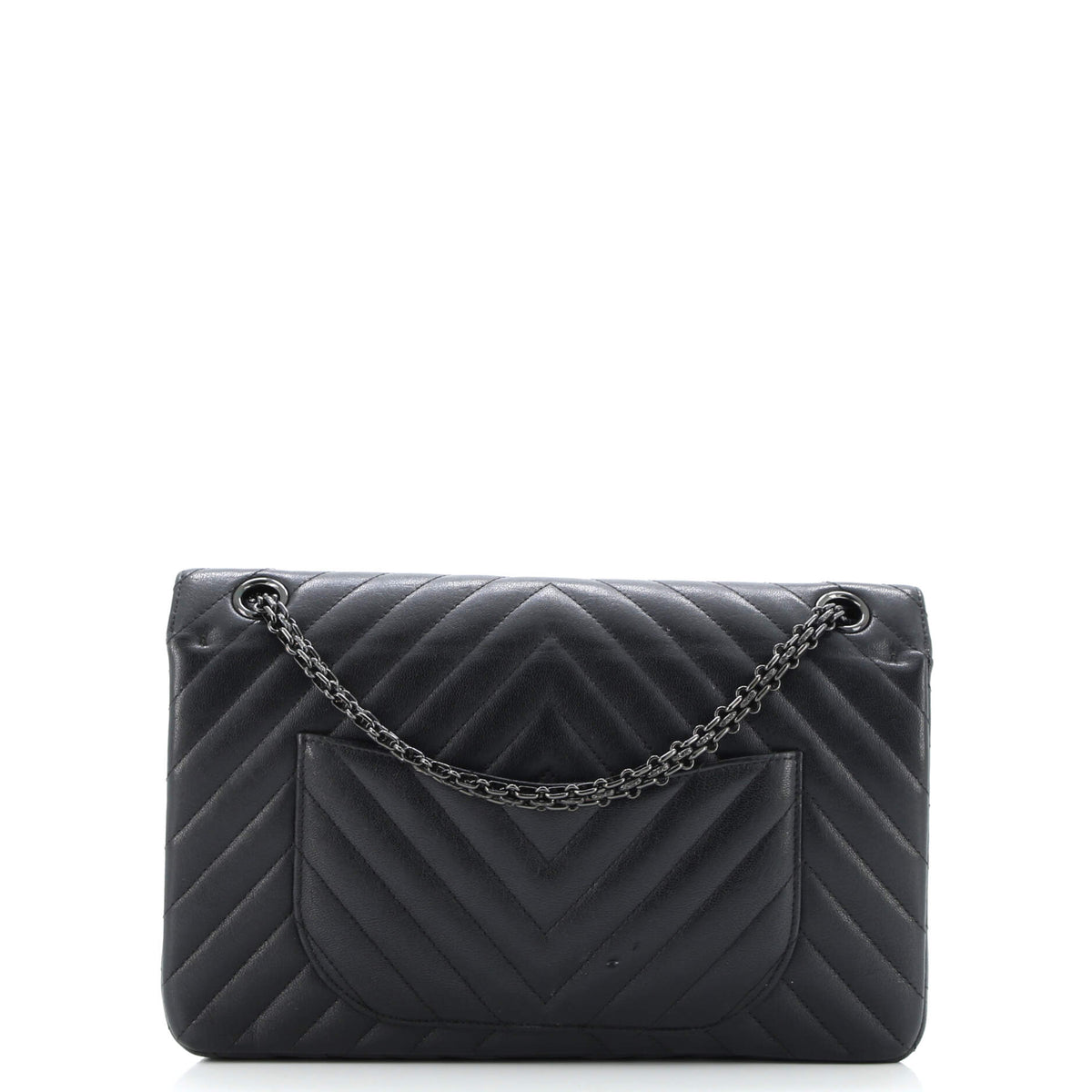 So Black Reissue 2.55 Flap Bag Chevron Sheepskin 226