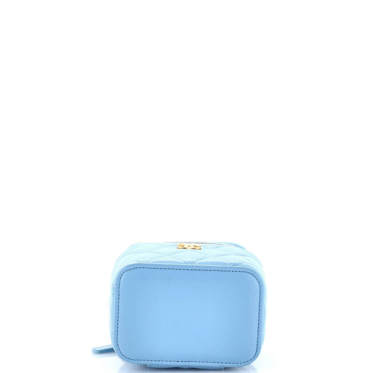 Pearl Crush Vanity Case with Chain Quilted Lambskin Mini