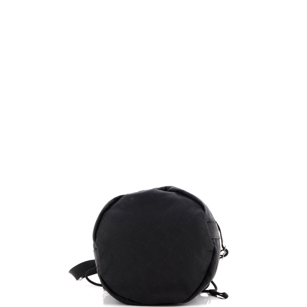 Convertible Drawstring Bucket Bag Intrecciato Effect Jacquard Small