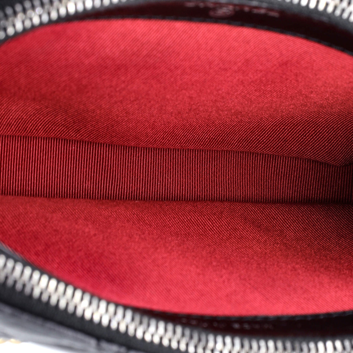 Gabrielle Double Zip Clutch with Chain Quilted Aged Calfskin