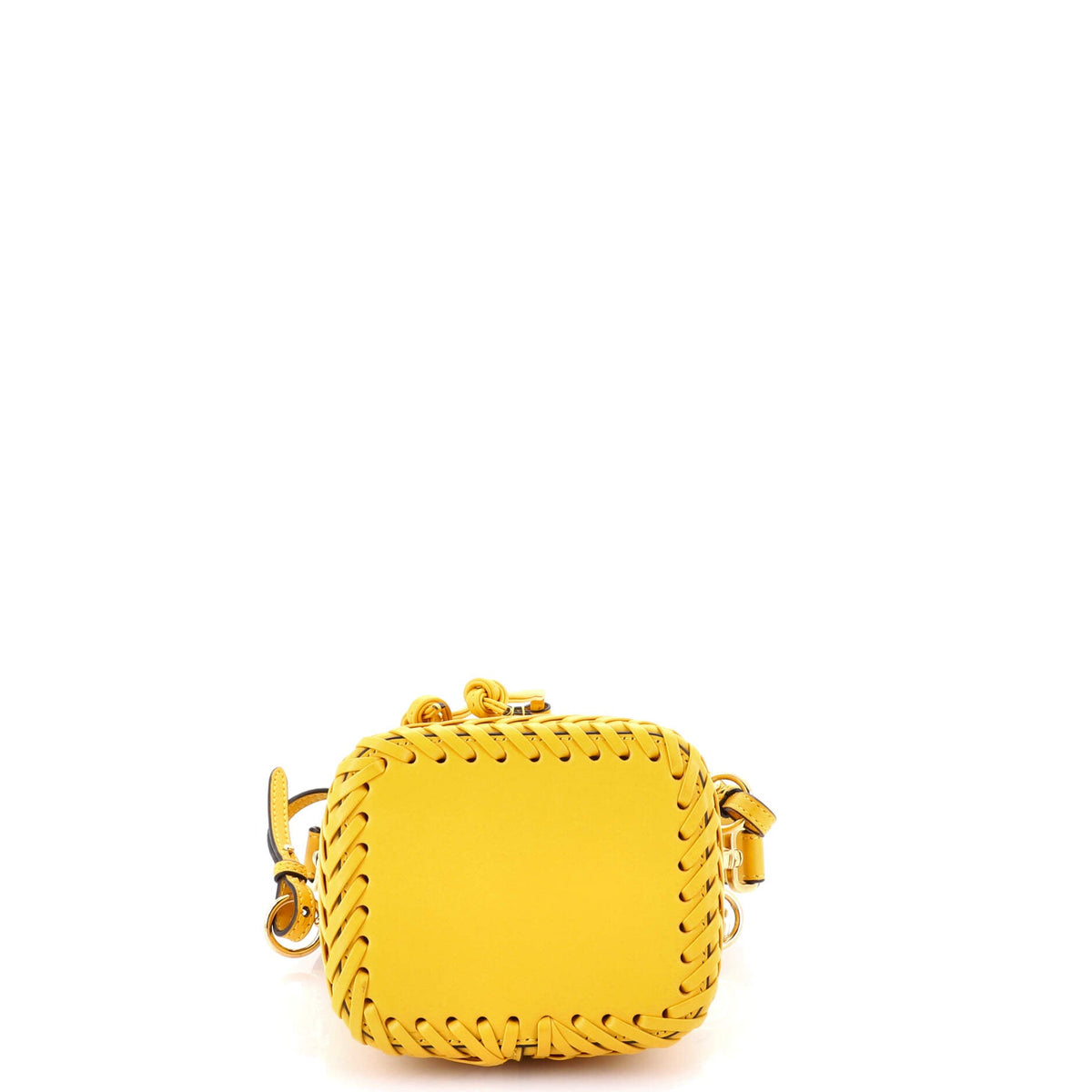 Mon Tresor Bucket Bag Leather with Whipstitch Detail Mini
