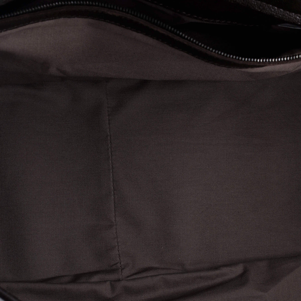 Gardena Messenger Bag Cervo with Intrecciato Detail Large