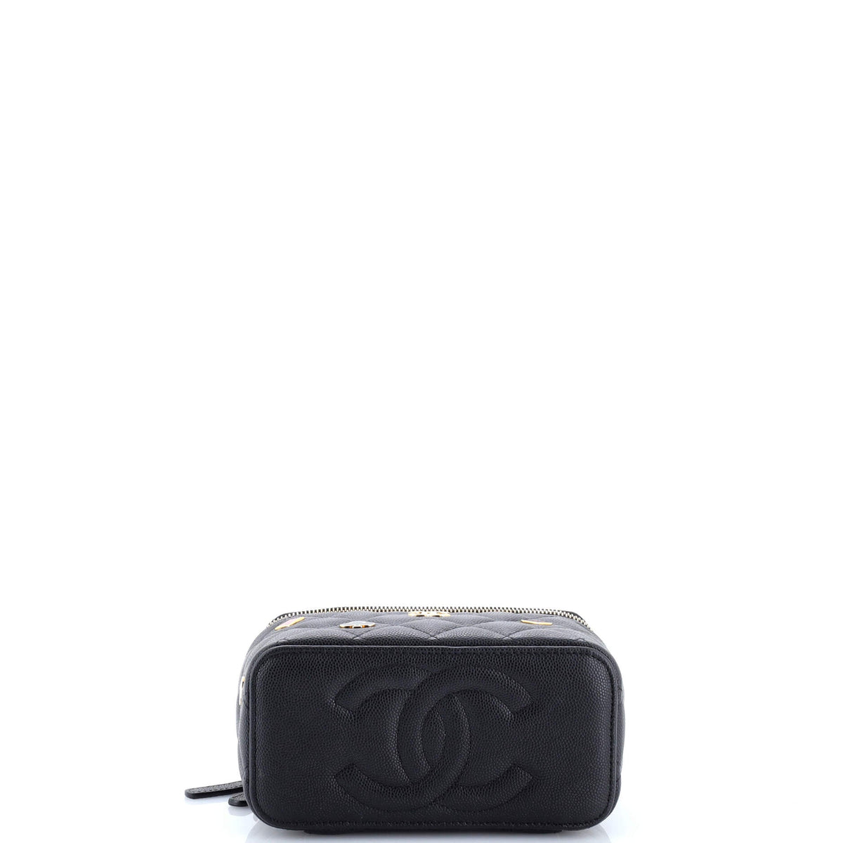 Coco Casino Vanity Case with Chain Quilted Caviar Small