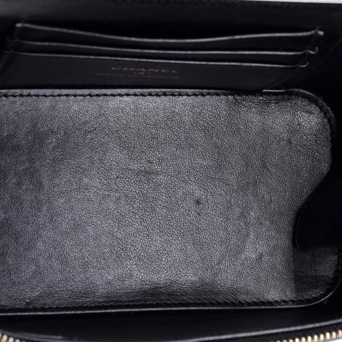 Coco Casino Vanity Case with Chain Quilted Caviar Small