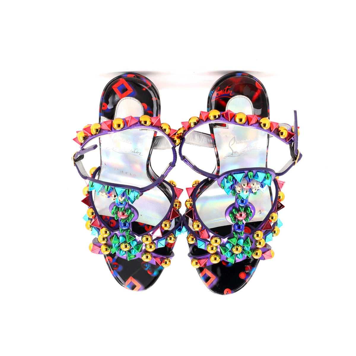 Women's Goldora Heeled Sandals Studded Patent 100