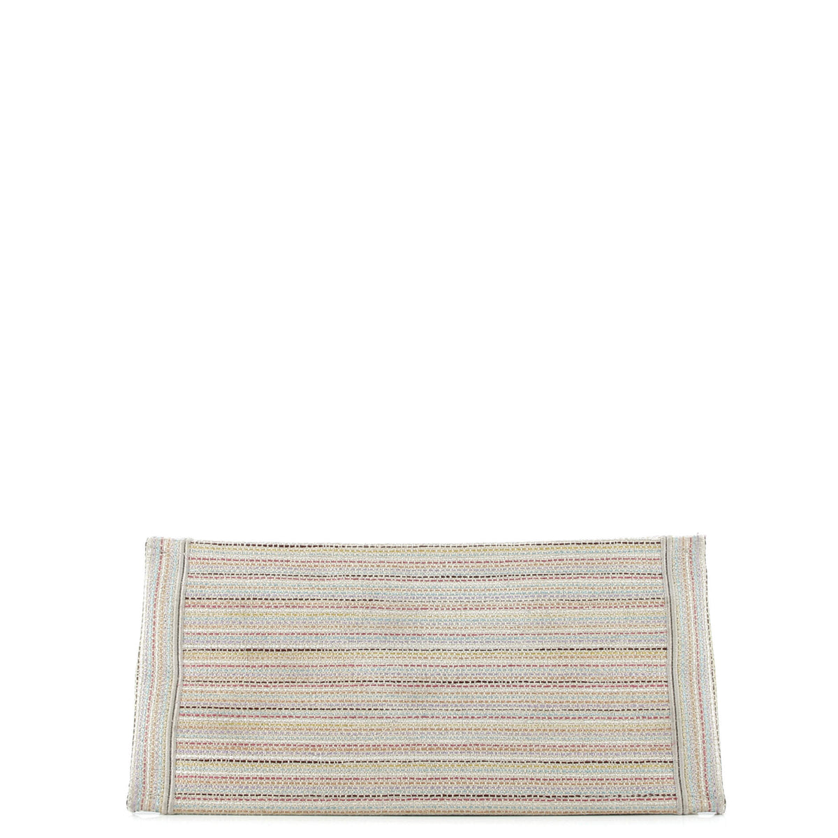 Book Tote Multicolor Stripes Embroidered Canvas Medium