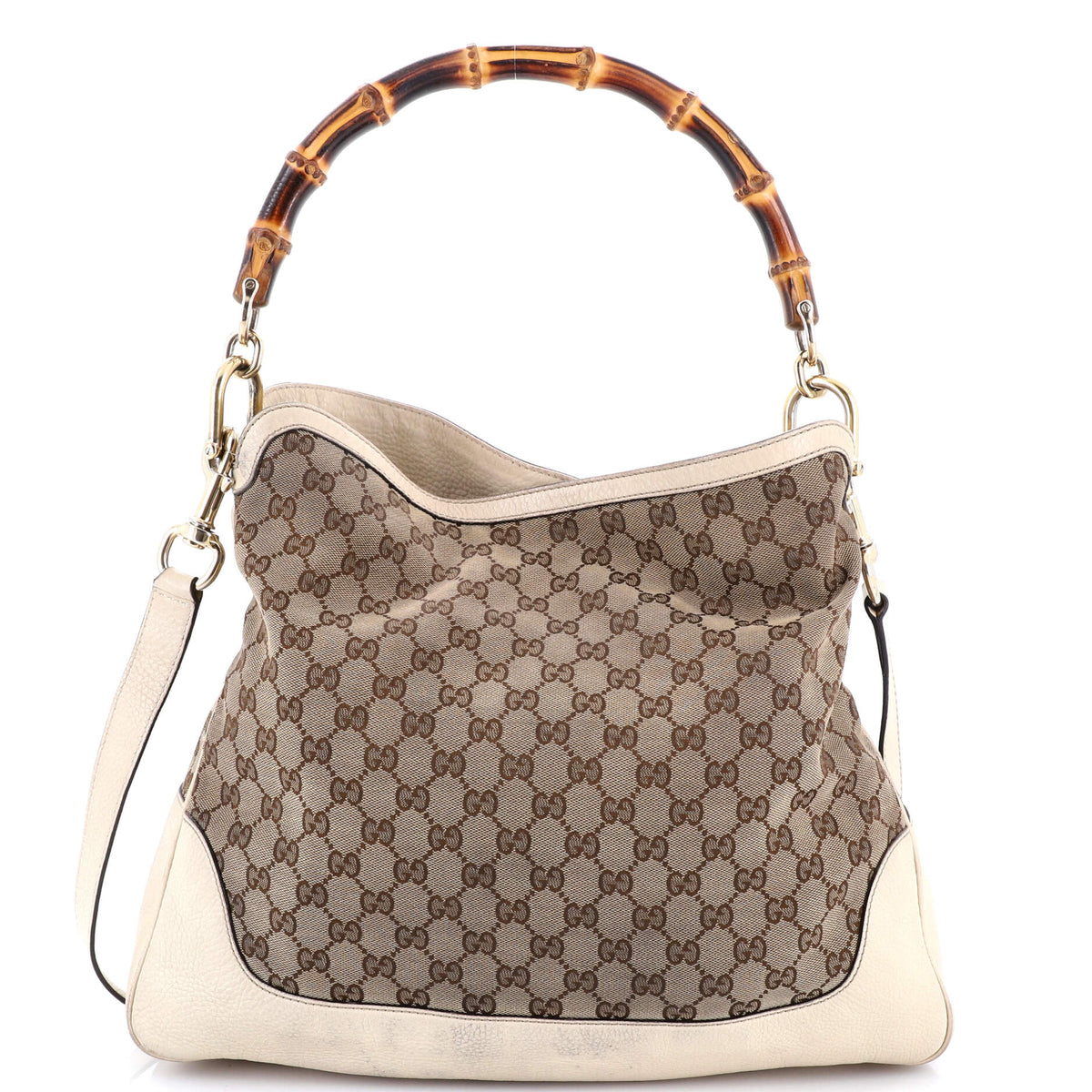 Diana Bamboo Shoulder Bag GG Canvas Medium