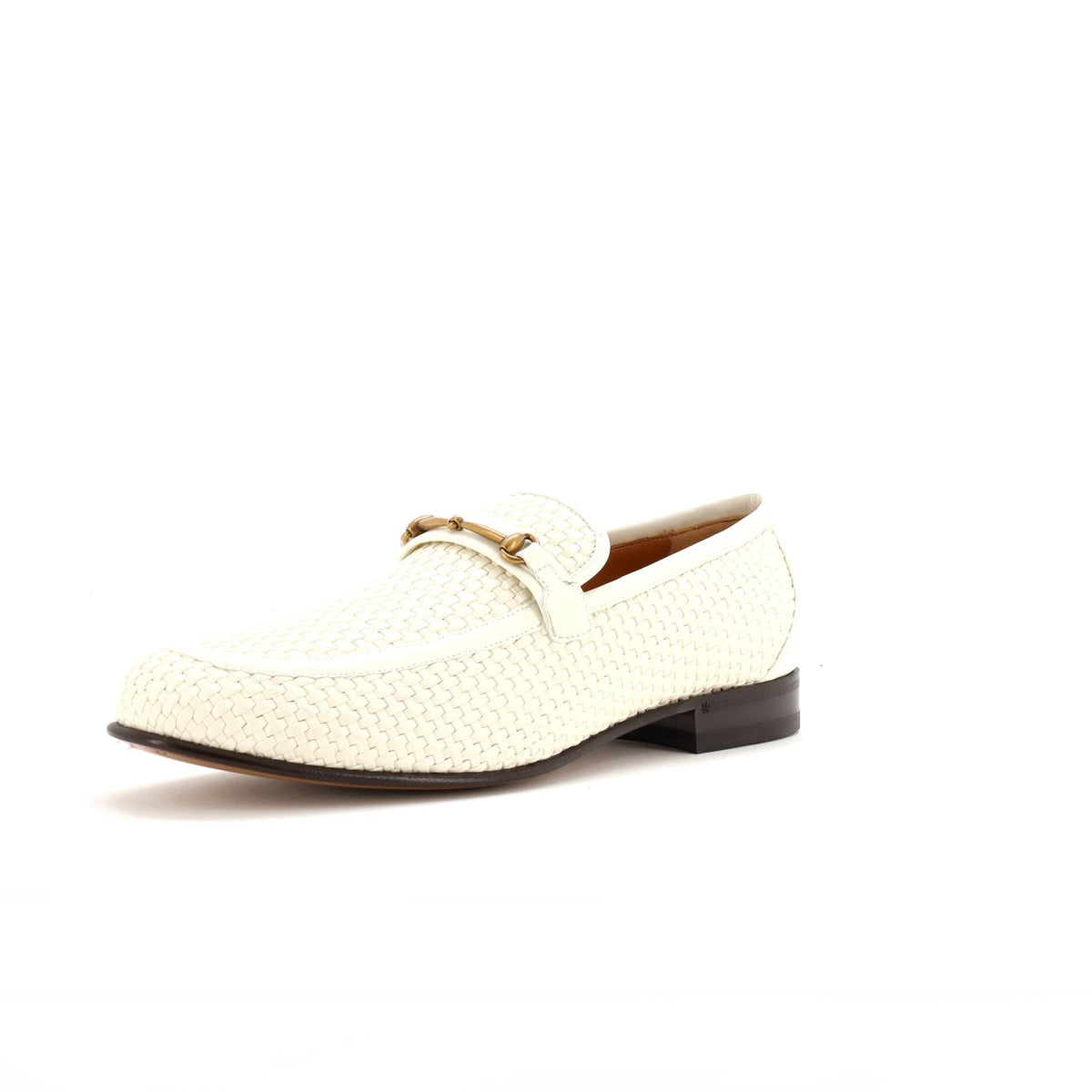 Men's Horsebit Loafers Woven Leather
