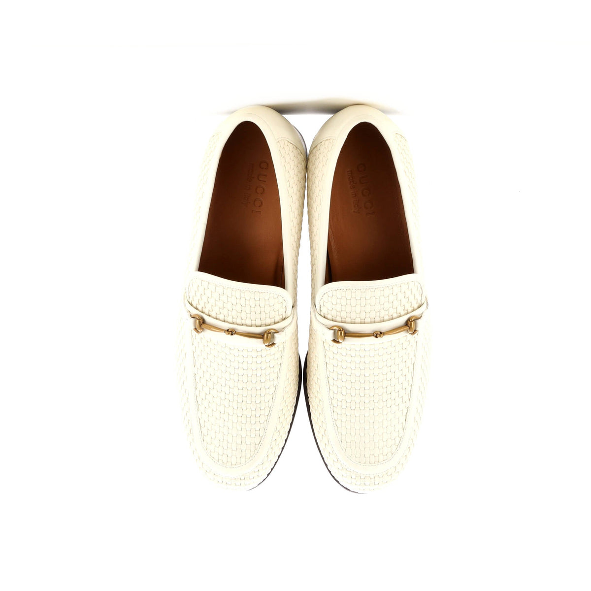 Men's Horsebit Loafers Woven Leather