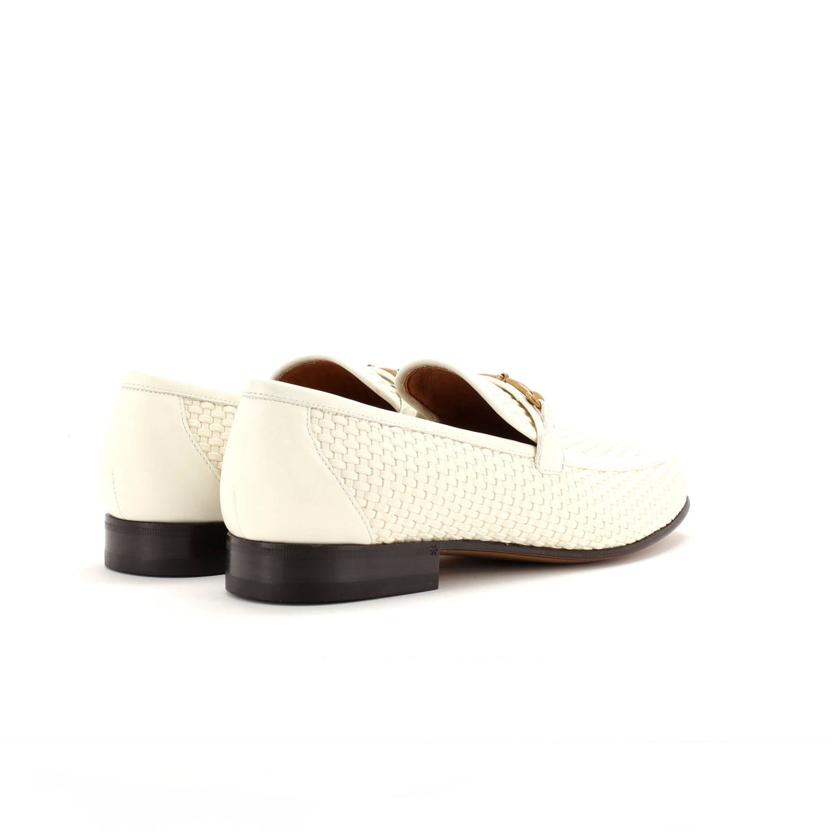 Men's Horsebit Loafers Woven Leather
