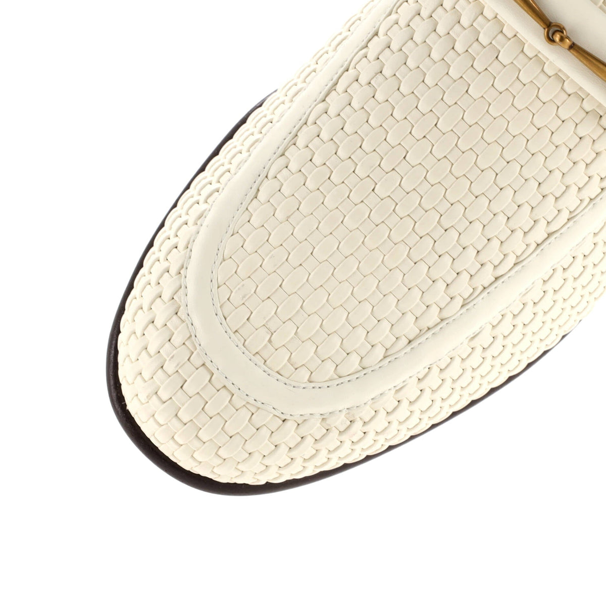 Men's Horsebit Loafers Woven Leather